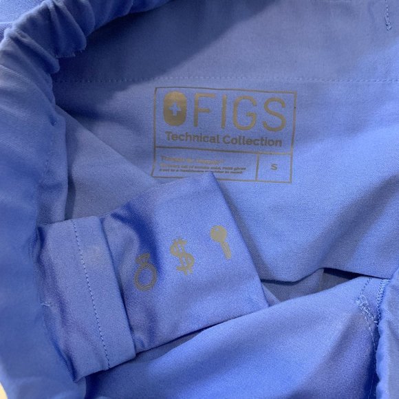 Yola Skinny Scrub Pants, Ceil Blue S - Picture 2 of 3